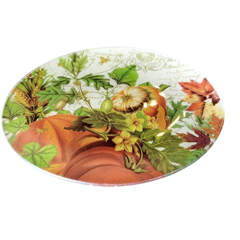 Michel Design Works Oval Glass Trinket / Soap Dish Set of Two Pumpkin Prize - Picture 2 of 7